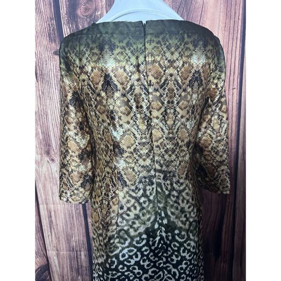 Muse Dress Snake Print Size 2 Small Party Cocktail Animal Formal Midi - Picture 4 of 10